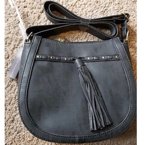 Nobo Gray Crossbody Saddle Purse